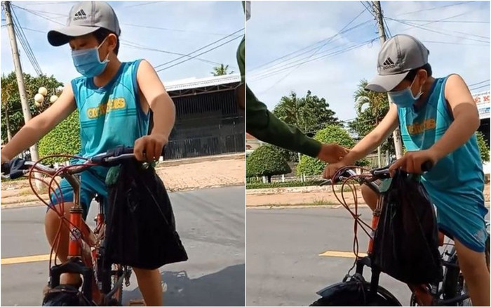 Bị cán bộ gọi lại khi đưa đồ qua chốt kiểm dịch, cậu bé nói một câu khiến ai nấy thắt ruột gan Ảnh 2
