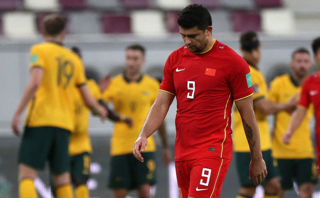 Tuyển Trung Quốc vừa thất bại 1-3 trước Australia.