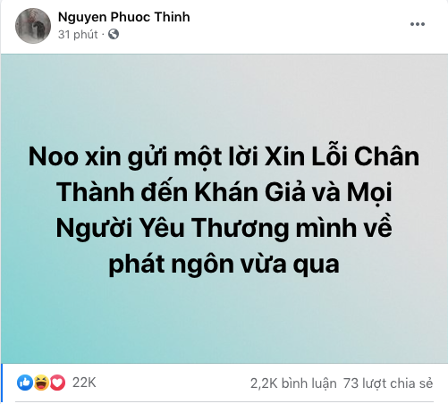 Noo Phước Thịnh lên tiếng xin lỗi sau bài đăng bị cho là ẩn ý nhắc đến chuyện 18+ Ảnh 3