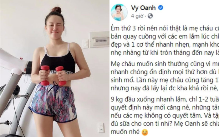 Vy Oanh quyết tâm gọt từng tảng mỡ bướng bỉnh sau khi sinh con thứ 3 Ảnh 2