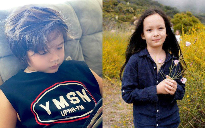 Con trai sao Việt để tóc bồng bềnh, con Hồng Nhung tóc còn dài hơn thiếu nữ Ảnh 2