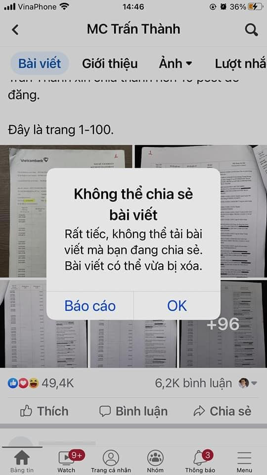 Thực hư việc bài đăng công khai 'sao kê' của Trấn Thành 'thoắt ẩn thoắt hiện' khiến netizen hoang mang? Ảnh 4