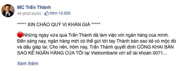 Loạt lịch sử chỉnh sửa bài đăng liên quan đến sao kê của Trấn Thành khiến dân mạng chú ý.