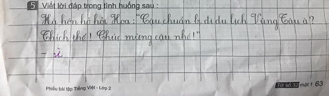 Được bạn nhiệt tình gửi lời chúc chuyến đi Vũng Tàu, cậu bé đáp gọn lỏn một từ khiến dân mạng cười ngất Ảnh 1