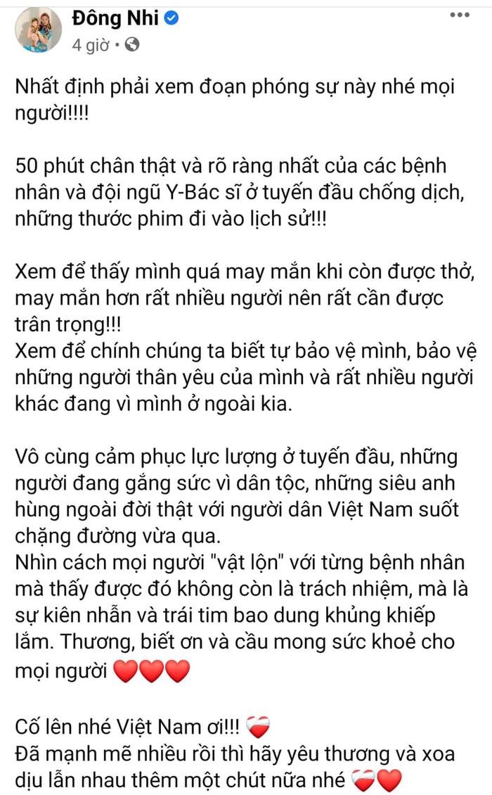 Đông Nhi xúc động chia sẻ về phim tài liệu 'Ranh giới': 'Xem để thấy mình may mắn khi còn được thở' Ảnh 4