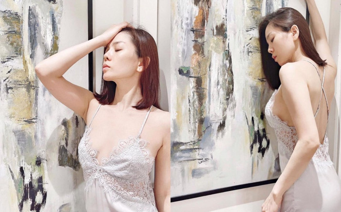 Lệ Quyên lại hững hờ khoe 'vùng cấm' với váy ngủ đắp ren xuyên thấu Ảnh 2