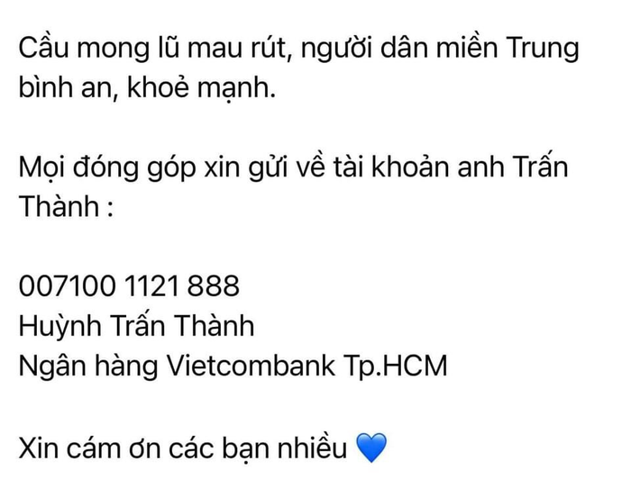 Tuấn Trần lên tiếng thanh minh khi chuyển tiền quyên góp nhầm vào tài khoản cá nhân của Trấn Thành Ảnh 4