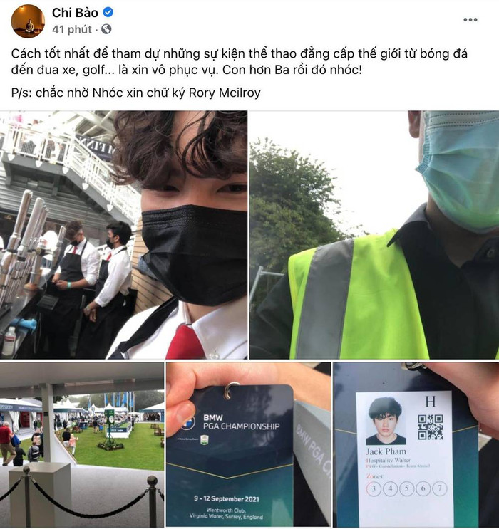 Bài chia sẻ của diễn viên Chi Bảo.