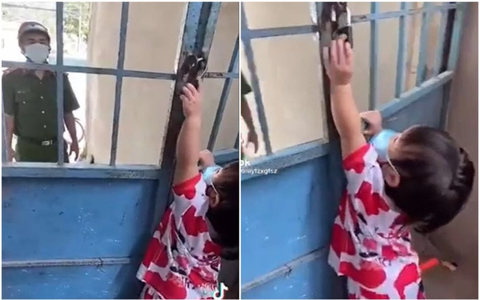 Thấy ba đi chống dịch ghé qua nhà nhưng chỉ đứng từ xa, bé gái liền có hành động gây bất ngờ Ảnh 2