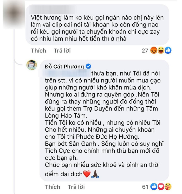 Một nữ nghệ sĩ hài bức xúc đáp trả khi bị so sánh việc làm từ thiện với Việt Hương Ảnh 4