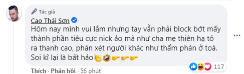 Nam ca sĩ hào hứng cho biết đã 'block' nhiều thành phần tiêu cực trong Facebook của mình.