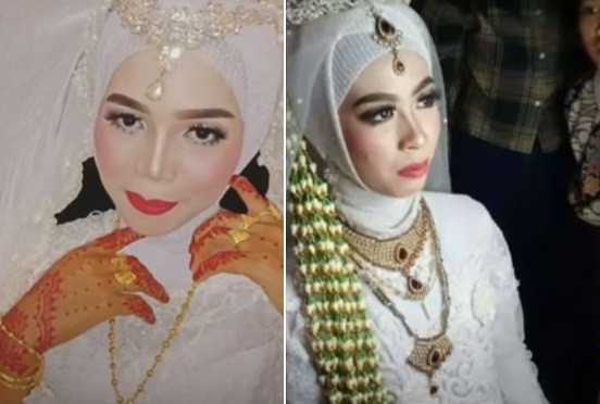 Chân dung một trong 2 cô dâu. 