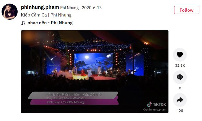Đoạn clip này được Phi Nhung đăng tải vào 13/6/2020.