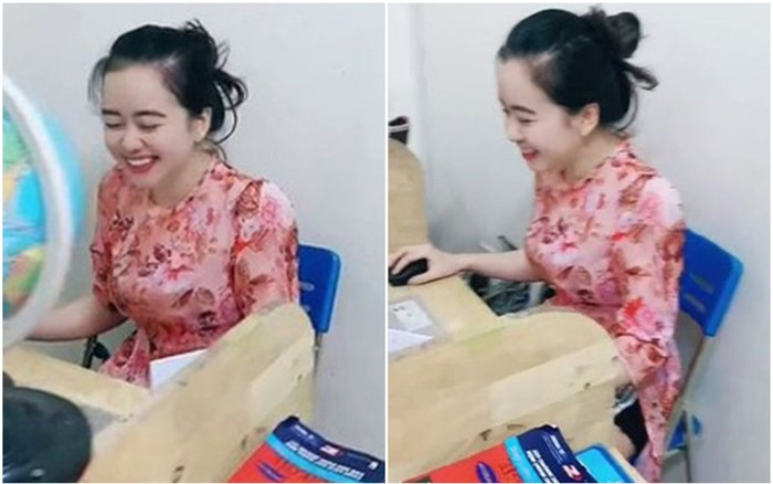 Cô giáo xinh đẹp bị 'bóc mẽ' trang phục khi dạy online khiến dân tình cười ngất Ảnh 2