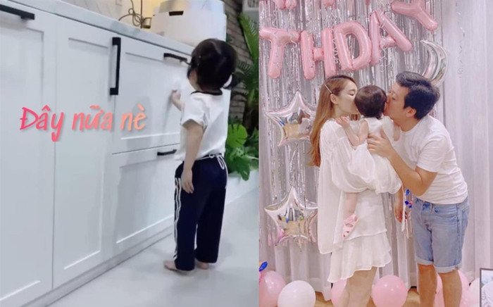 Ái nữ nhà Trường Giang mới 2 tuổi đã biết phụ bố mẹ làm việc nhà, 'đốn tim' dân mạng Ảnh 2