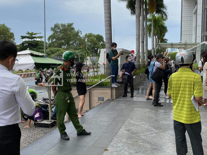 Lực lượng CA có mặt để đảm bảo an ninh trật tự trong buổi chiều nay. Ảnh: Yan.vn