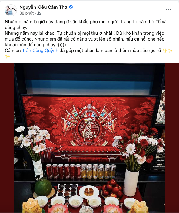 Puka cũng chuẩn bị mâm cỗ tươm tất dâng lên tổ 