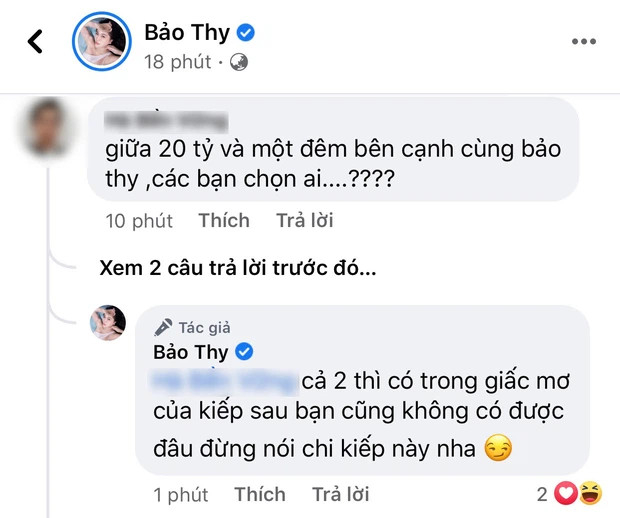 'Công chúa bong bóng' đáp trả 'cực căng' khi bị so sánh giữa 20 tỷ và 'một đêm ở cùng' Bảo Thy Ảnh 2