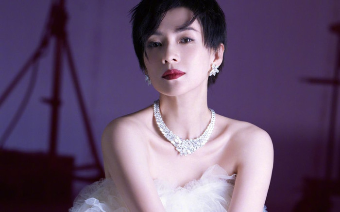 Chương Tử Di đẹp mê hoặc khi diện váy khoe xương quai xanh, đeo dây chuyền kim cương Ảnh 2