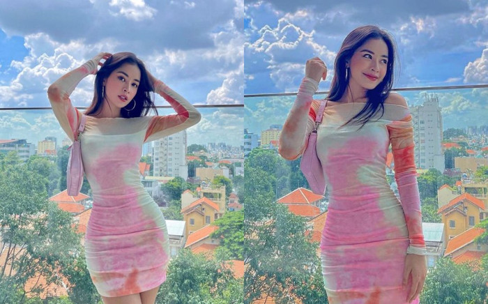 Chán hở hang, Chi Pu kín đáo nhưng vẫn siêu gợi cảm với váy gam màu 'loang lổ' Ảnh 2