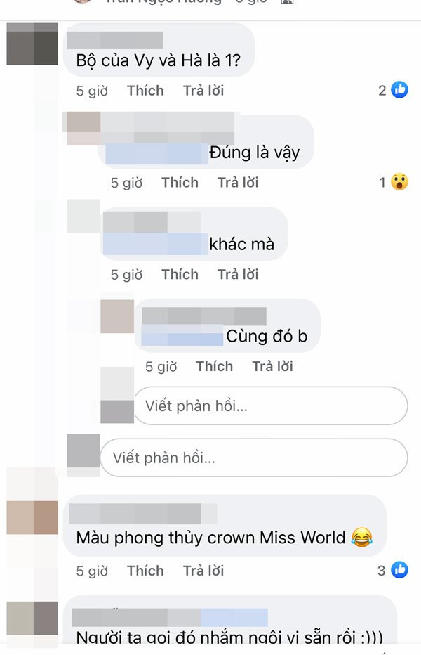 Rất nhiều khán giả tỏ ra thích thú với phát hiện này, cho rằng đây là tà áo dài 'phong thủy' của Miss World. 