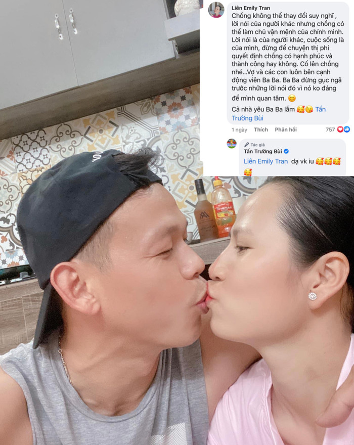 Vợ thủ môn Bùi Tấn Trường đã lên tiếng về chuyện chồng nói không quan tâm sự nổi tiếng dù mỗi ngày livestream với các hot girl trên mạng xã hội. Ảnh: FBNV