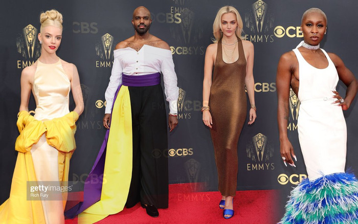 Thảm đỏ Emmy 2021 nhiều trang phục khó hiểu, nữ thần Anya Taylor-Joy cũng kém xinh vì gầy xác xơ Ảnh 2