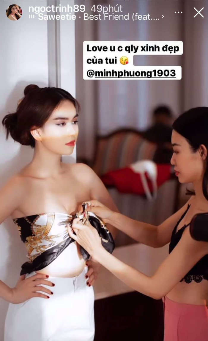 Ngọc Trinh luôn yêu quý chị quản lý xinh đẹp và coi cô như là người nhà của mình 