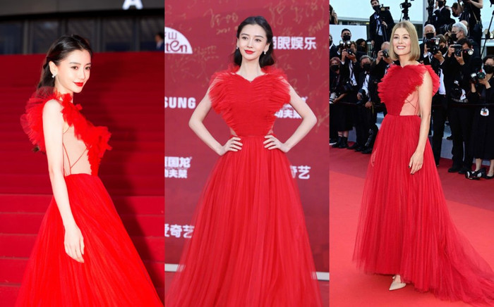 Angelababy mặc váy Dior đỏ chót 'ăn đứt' sao nữ Hollywood Ảnh 2