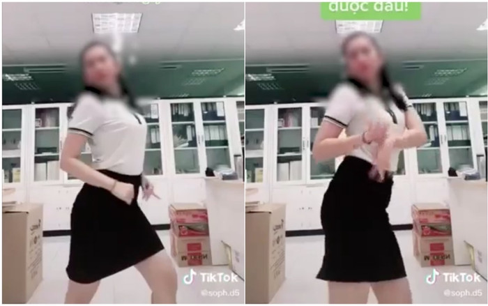 Netizen chao đảo khi cô gái mặc đồng phục Vietcombank vừa quẩy vừa trả lời 'sao kê TT có chuẩn không'' Ảnh 2