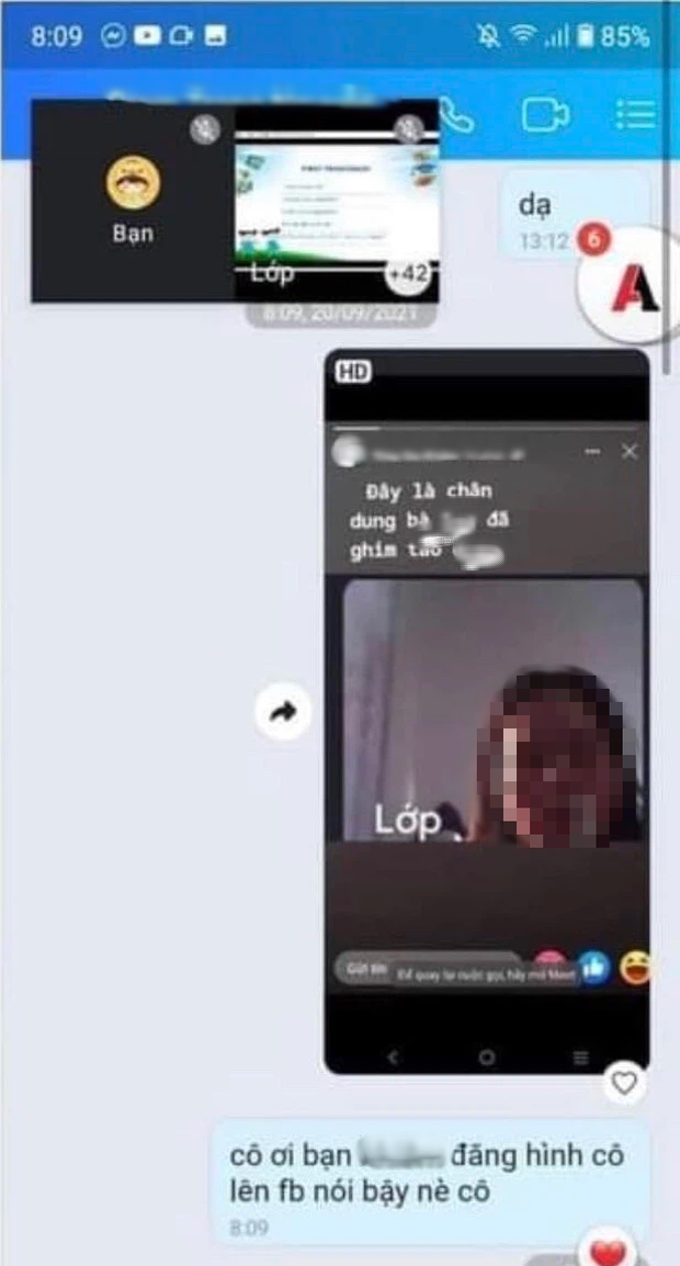 Một bạn học đã báo cáo sự việc lại với giáo
