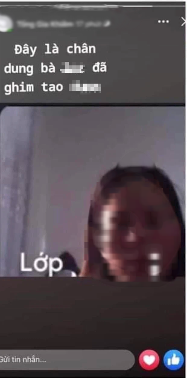 Nam sinh đăng ảnh cô giáo lên story kèm theo lời nói không đúng chuẩn mực