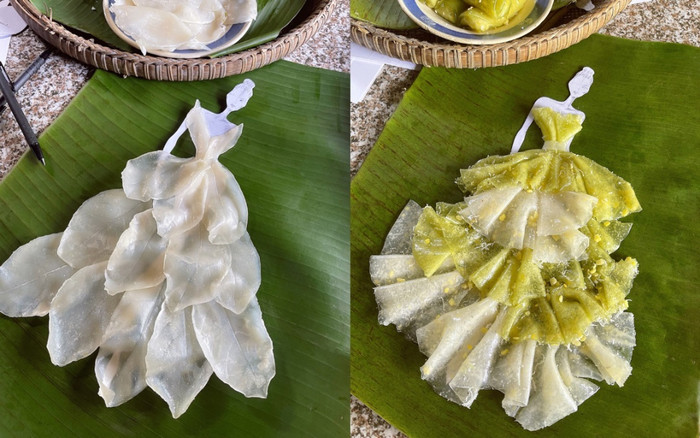 Trầm trồ với những chiếc váy từ bánh dân gian, vừa ngon mắt vừa ngon miệng của NTK Việt Ảnh 2