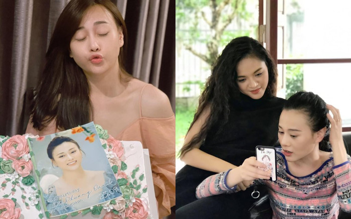 Phương Oanh đón tuổi mới bên gia đình 'Hương vị tình thân', tình thương mến thương với Thu Quỳnh Ảnh 2