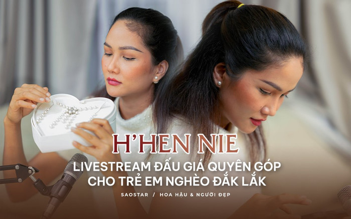 H'Hen Niê live streams đấu giá trang sức, mua sách giáo khoa cho đồng bào dân tộc thiểu số Ảnh 2