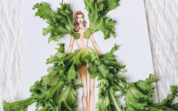 Thích thú với váy dạ hội lộng lẫy từ khẩu trang, vỏ cam, kêu gọi bảo vệ sức khoẻ mùa Covid Ảnh 2