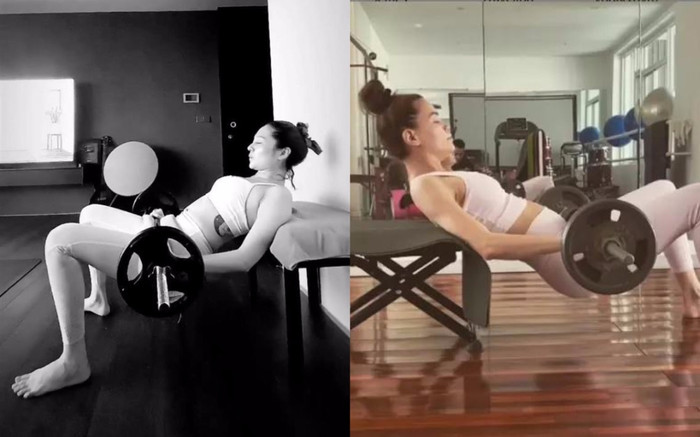 Lệ Quyên, Hà Hồ, Bảo Anh yêu thích bài nâng tạ 'hiểm', fan nhìn mà thót cả tim Ảnh 2