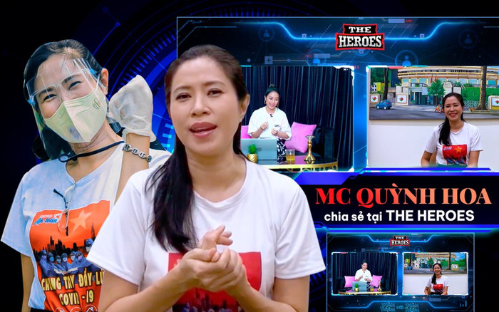 MC Quỳnh Hoa chia sẻ hành trình chống dịch tại The Heroes: 'Tắm cồn mỗi ngày, da chai sạn vẫn nỗ lực' Ảnh 2