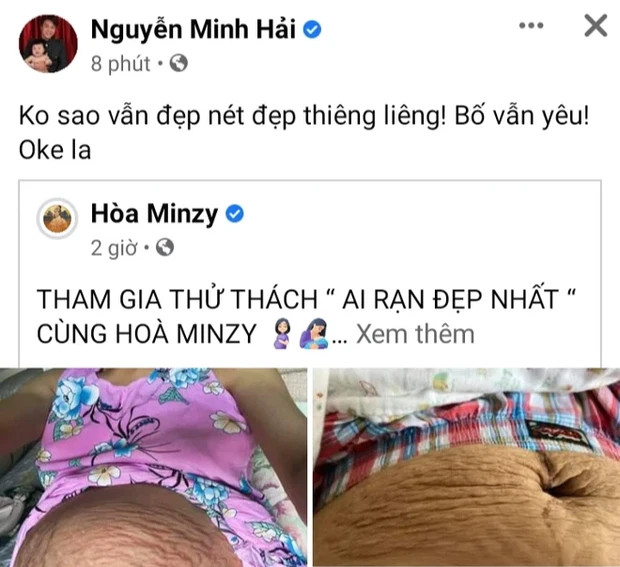 Phản ứng của ông xã Hòa Minzy ghi điểm trong mắt fans. Anh đúng là người chồng mẫu mực biết cảm thông với bà xã.&nbsp;