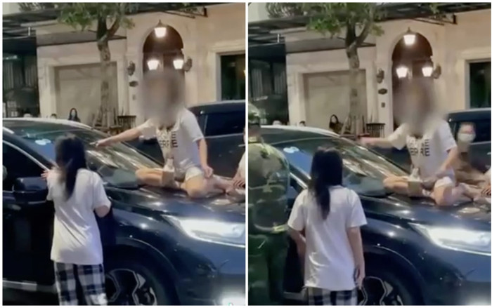 Vợ cố thủ trên nắp capo khi thấy chồng với 'trà xanh', 'bà chị qua đường' nói một câu nhiều người chú ý Ảnh 2