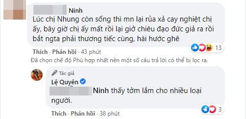 Đăng chia sẻ về sự ra đi của ca sĩ Phi Nhung, Lệ Quyên bị chỉ trích và màn 'đáp trả' cực gắt Ảnh 6