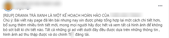 Rầm rộ bài đăng tố một nữ ca sĩ Vbiz dàn dựng kịch bản hoàn hảo để tạo drama 'trà xanh' Ảnh 1