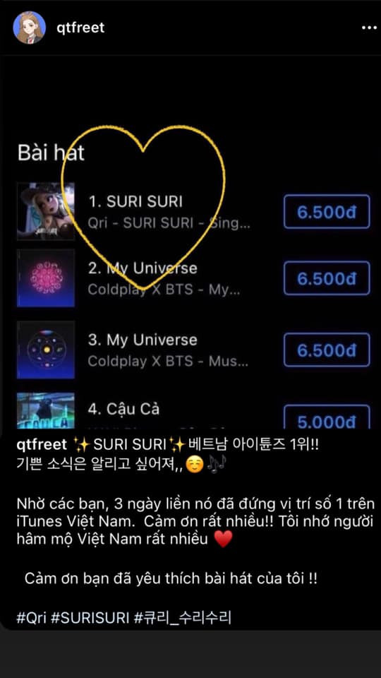 Ca khúc mới đạt #1 iTunes Việt Nam, trưởng nhóm T-ara viết tiếng Việt 'ăn mừng' chuẩn không cần chỉnh Ảnh 6