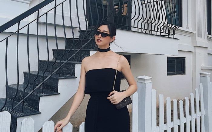 Hoa hậu Lương Thùy Linh ví mình như nàng Emily In Paris trong bộ váy đen kiêu sa Ảnh 2