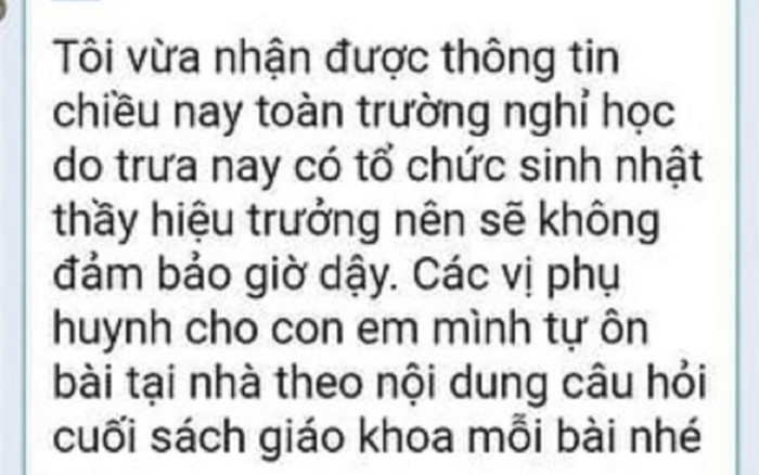 Làm rõ thông tin học sinh nghỉ học vì thầy cô tổ chức sinh nhật hiệu trưởng ở Yên Bái Ảnh 2