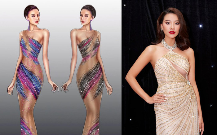 Hé lộ váy dạ hội của Kim Duyên: Fan rần rần ủng hộ đầm xuyên thấu chuẩn beauty queen Ảnh 2
