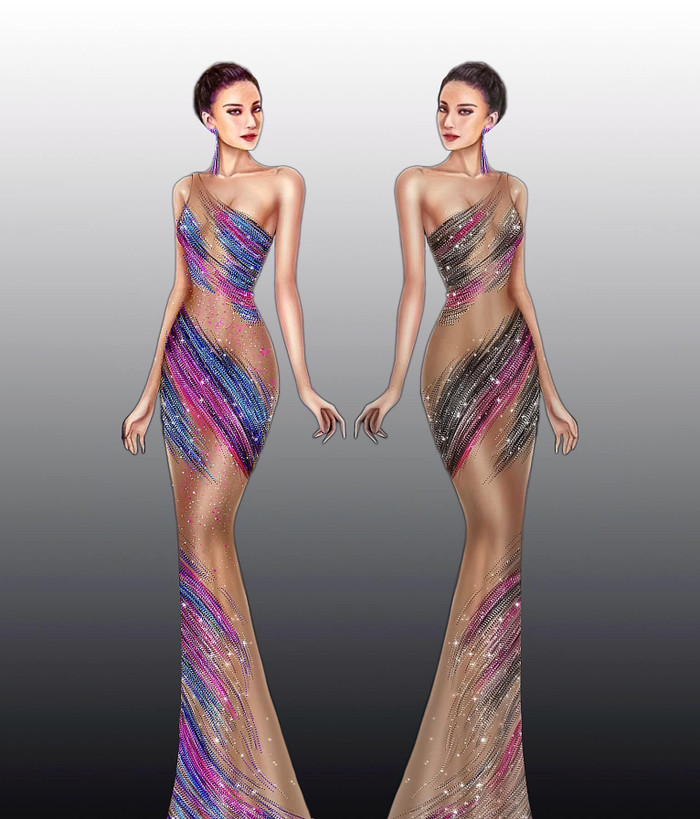 Hé lộ váy dạ hội của Kim Duyên: Fan rần rần ủng hộ đầm xuyên thấu chuẩn beauty queen Ảnh 4