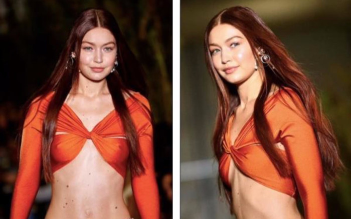 Gigi Hadid không nội y, pose dáng đẹp như tạc tượng trên sàn runway Ảnh 2