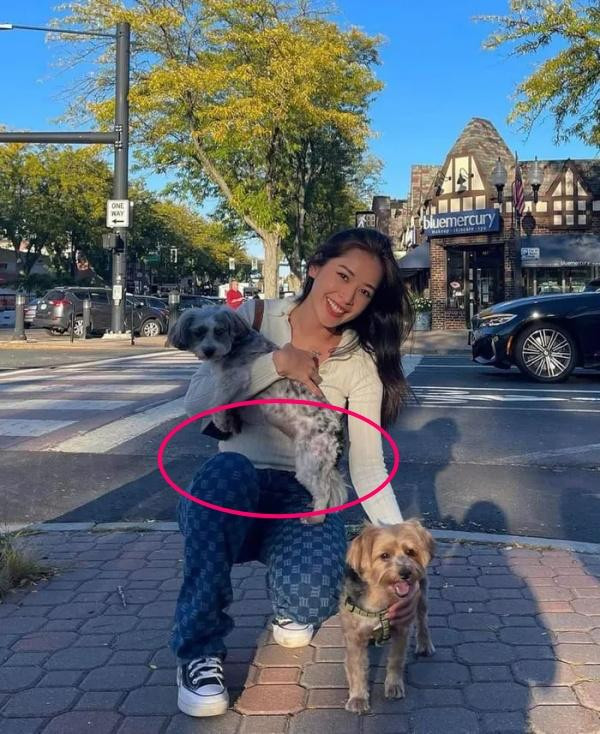 Một tấm ảnh khác cho thấy phần bụng to lùm lùm, dù rằng, vẫn có thể đây chỉ là do Chi Pu đang ngồi mà thôi. 