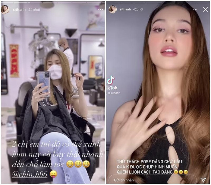 Sau đó thì hào hứng khoe tóc mới lên trang cá nhân. 